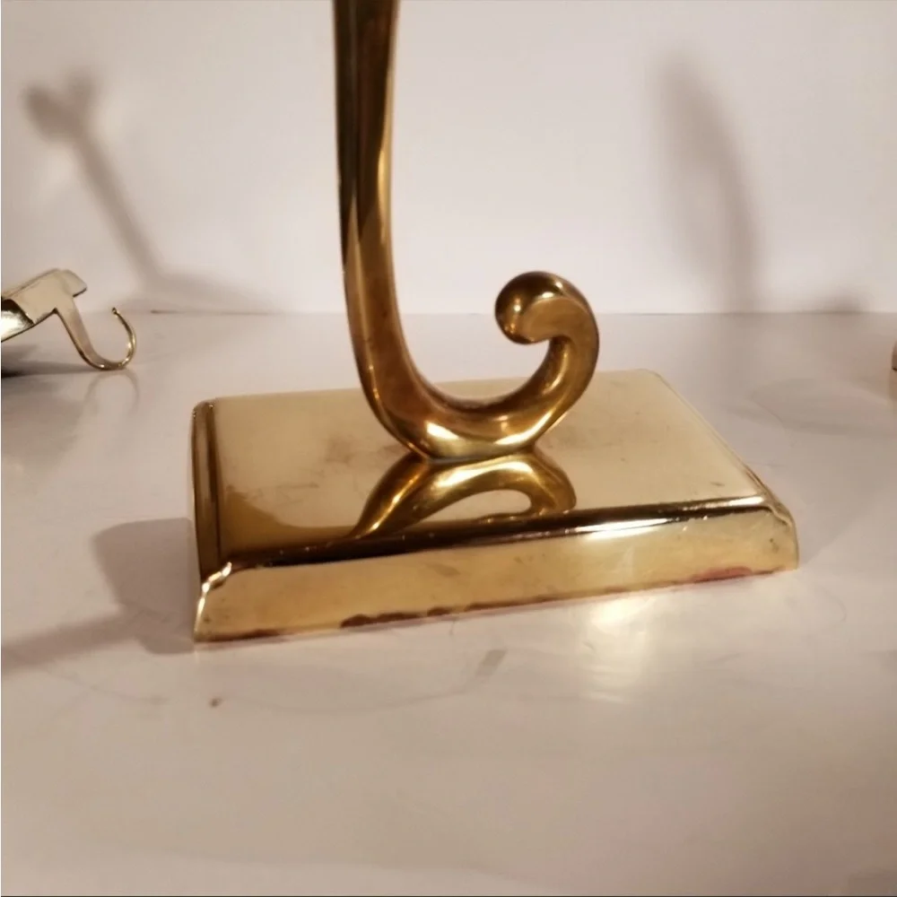 Pottery Barn “JOY” Stocking Holder Brass Gold Tone